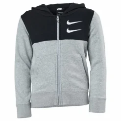 Nike NSW Swoosh Zip Hoodie Junior Grey Grå New