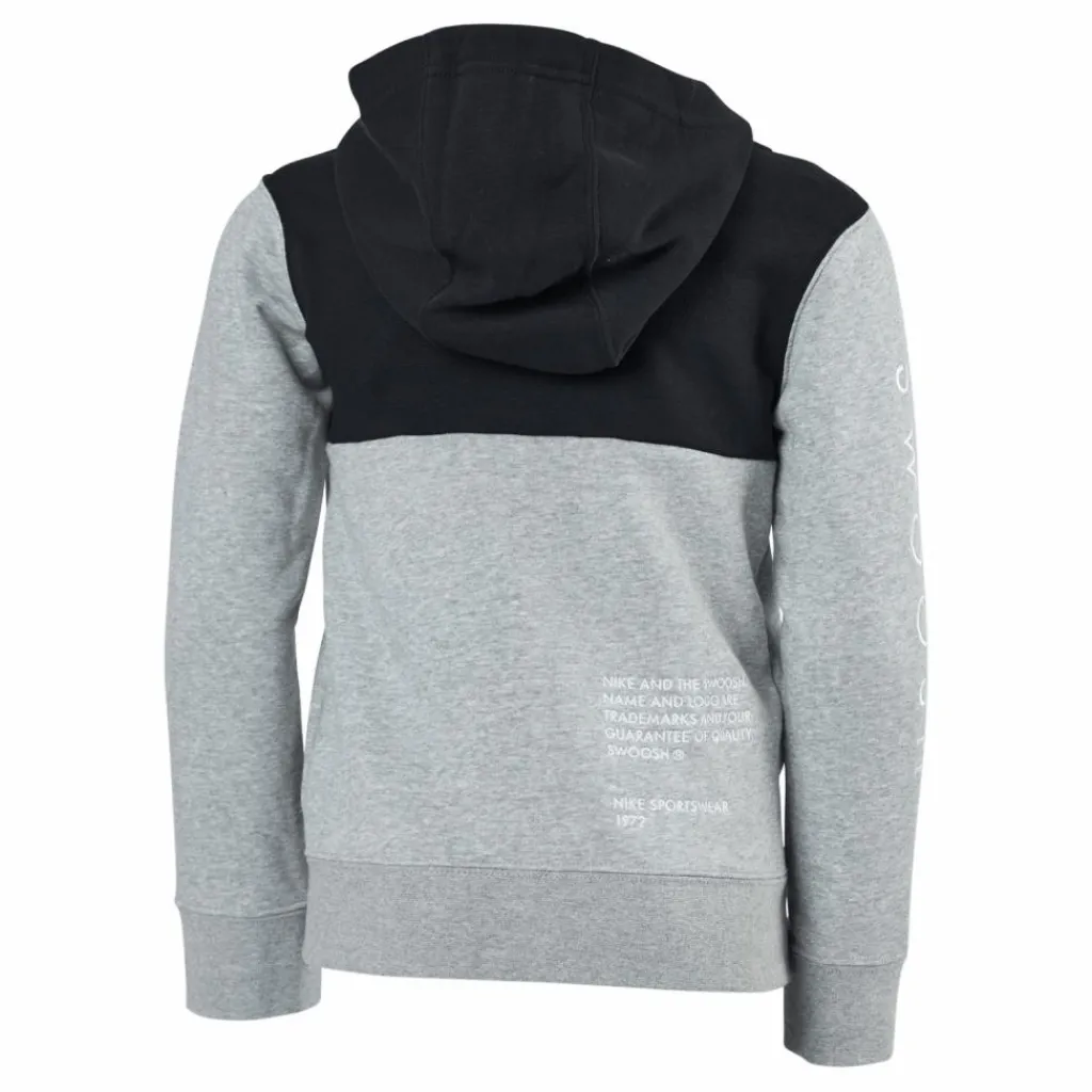 Nike NSW Swoosh Zip Hoodie Junior Grey Grå New