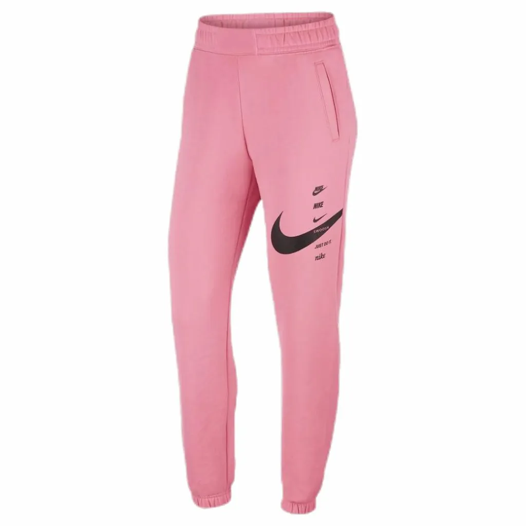 Nike Nsw Swsh Pant Flc Bb Pink/Black Rosa Hot