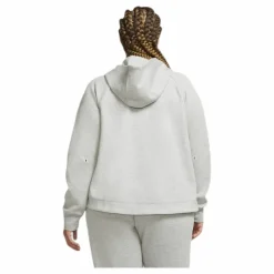 Nike Nsw tch flc wr hoody fz plus Grey Grå Outlet