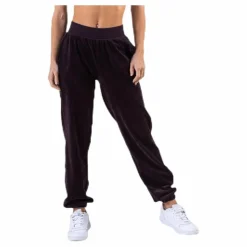 Nike NSW Velour Pant Purple Svart Clearance