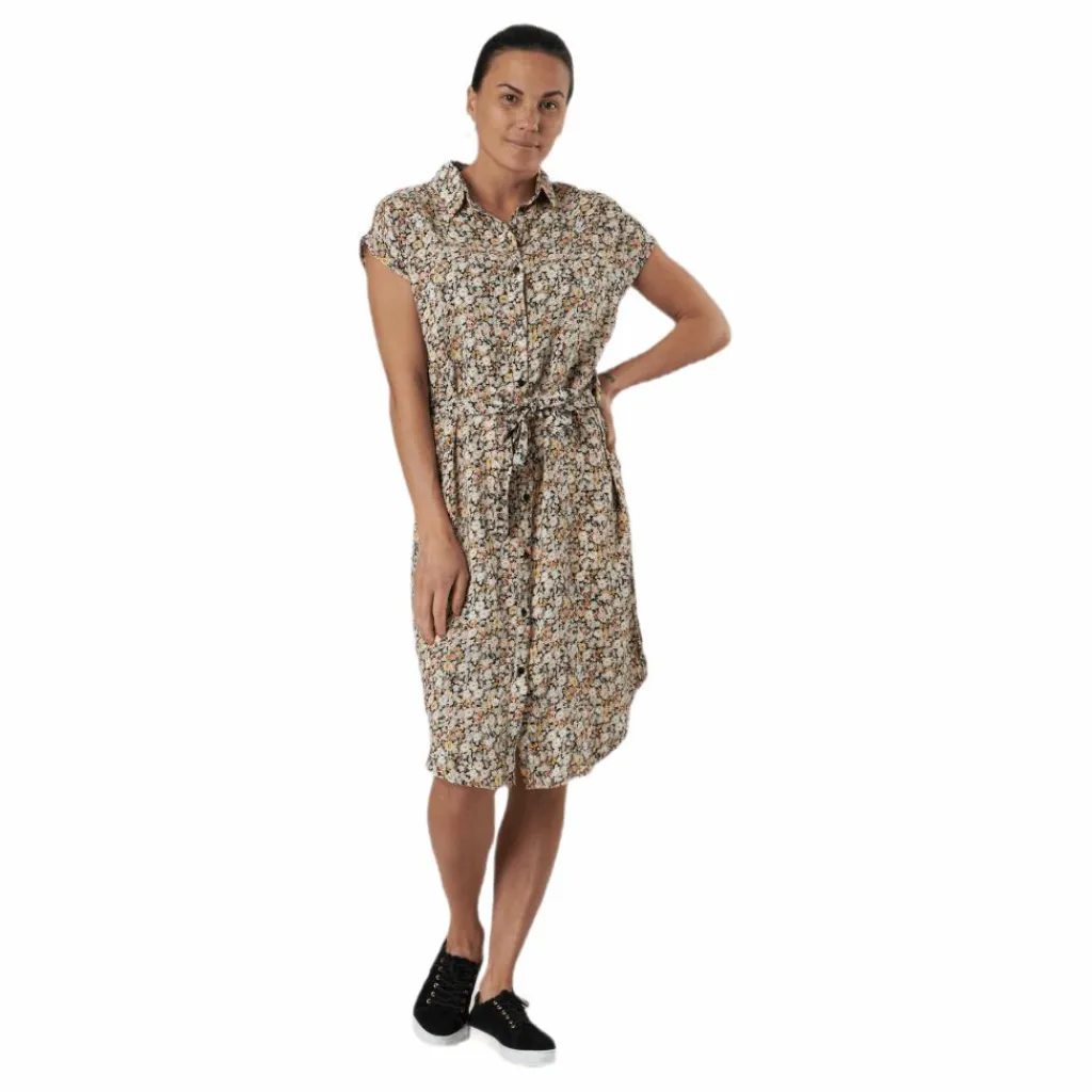 Pieces Nya Ss Shirt Dress Black Svart Discount