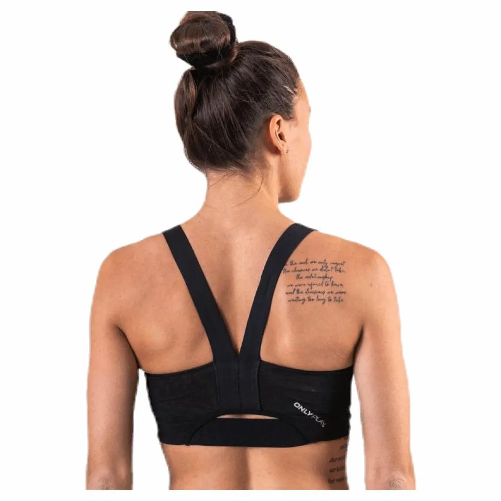 Odele Aop Sports Bra Black*Only Play Clearance