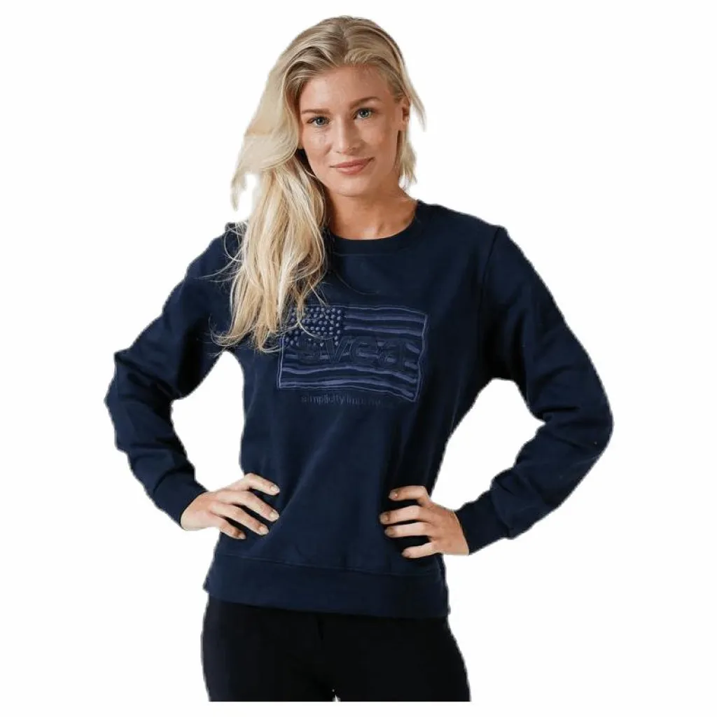 Svea Olivia Crew Blue Blå Sale