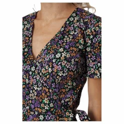 Only Olivia S/S Wrap Dress Wvn Black Svart