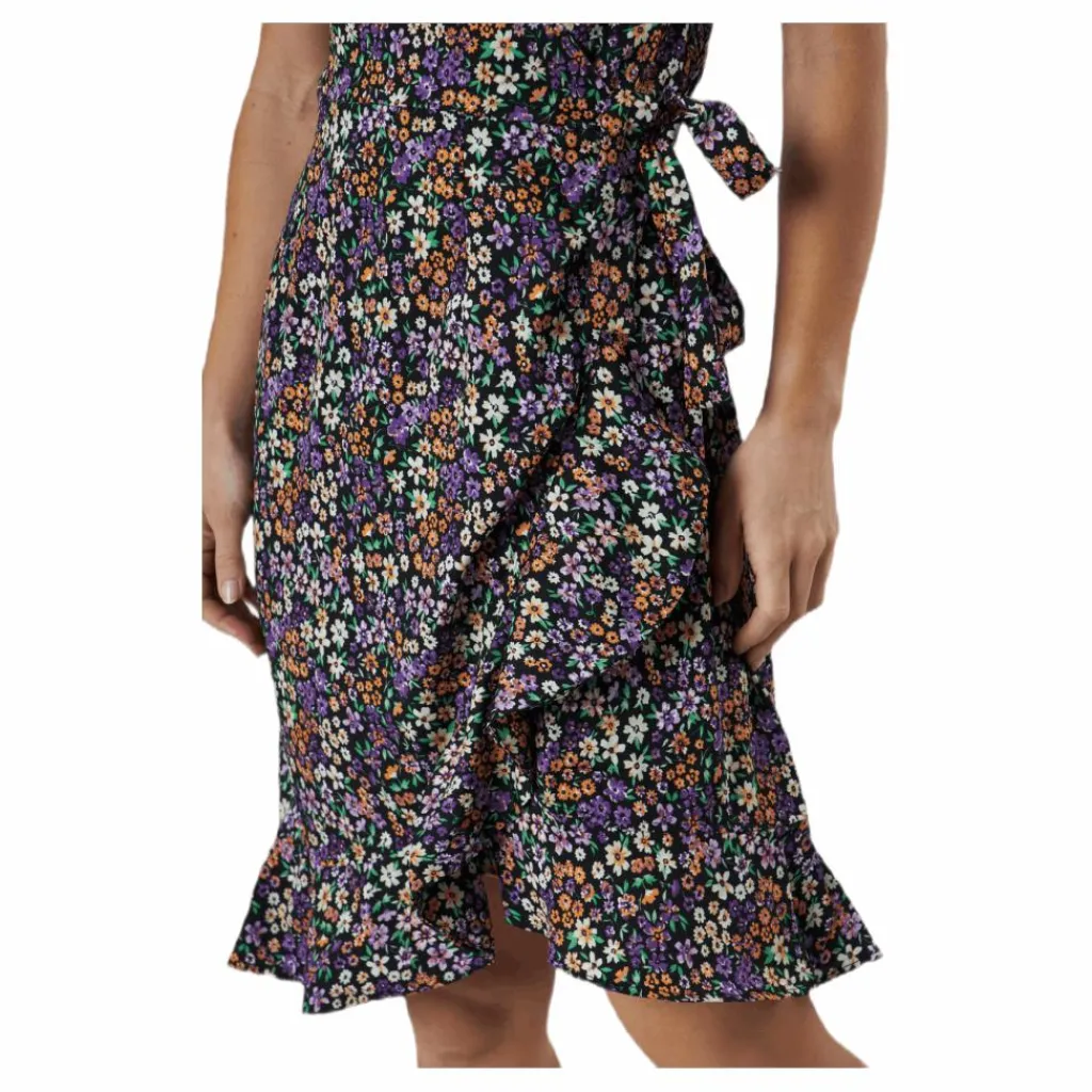Only Olivia S/S Wrap Dress Wvn Black Svart