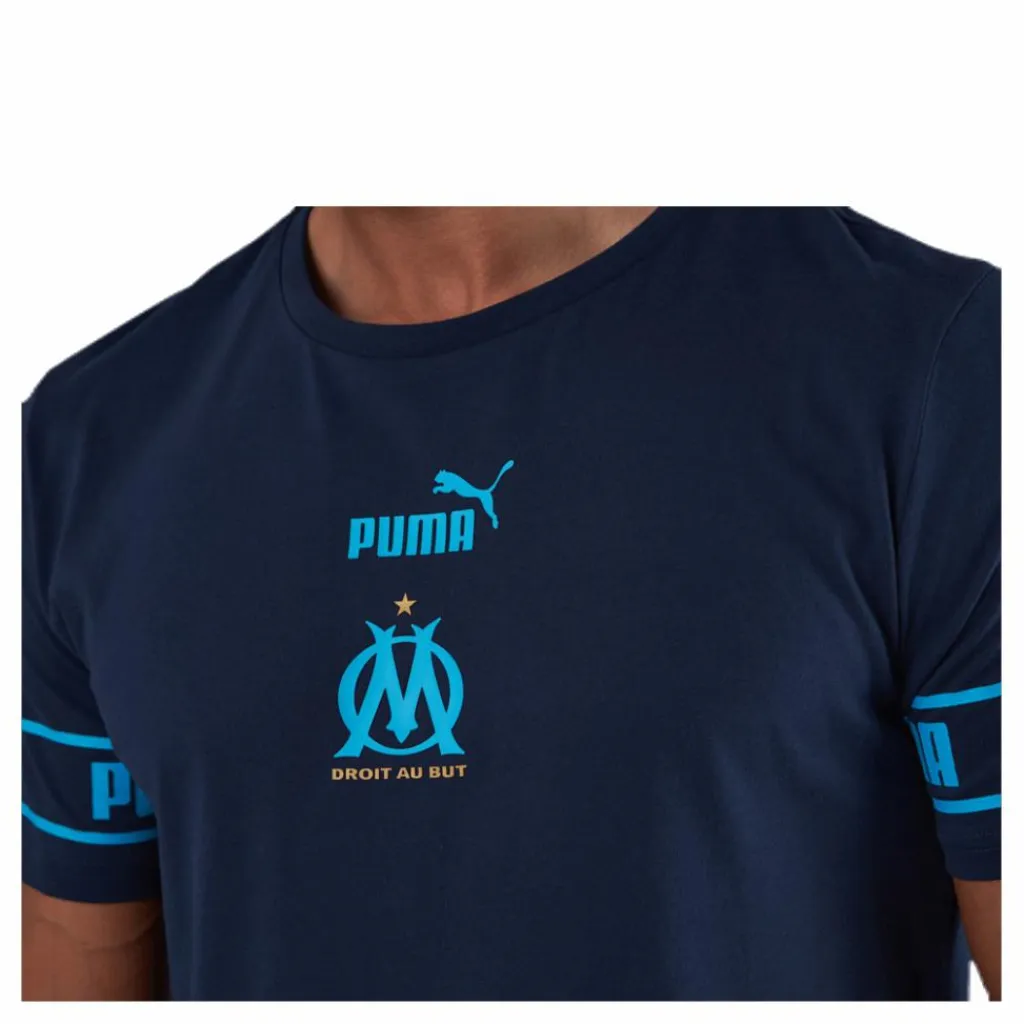 Puma Olympique Marseille Culture Tee II Blue Blå Best
