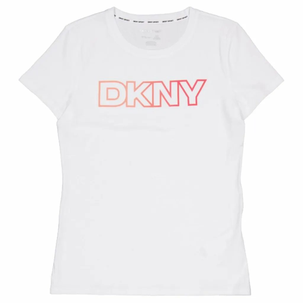 DKNY Sport Ombre Outline Logo C White/trop Peach Vit Best
