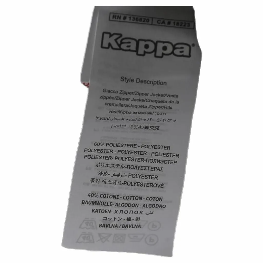 Kappa Omini Sweat Jacket Black Svart Outlet