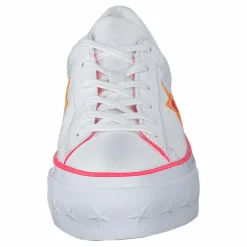 Converse One Star Platform White / Racer Pink / Orange Vit Online