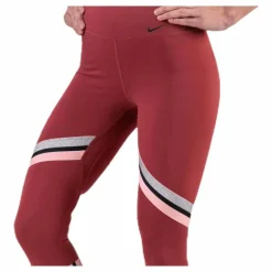 Nike One Tight Glam Dunk 7/8 Silver/Red Röd Sale