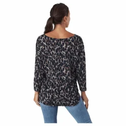 Only Onlelcos 4/5 Aop Top Jrs Noos Taupe Gray Flerfärgad Best