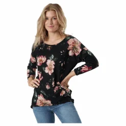 Only Onlelcos 4/5 Aop Top Jrs Noos Black W/jasmin Flower 15 Svart Online