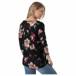 Only Onlelcos 4/5 Aop Top Jrs Noos Black W/jasmin Flower 15 Svart Online