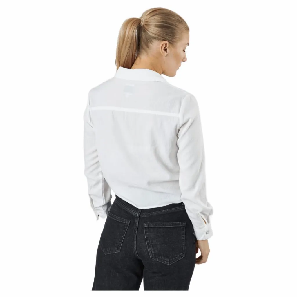 Only Onllecey Ls Knot Shirt Noos Cloud Dancer Vit Sale