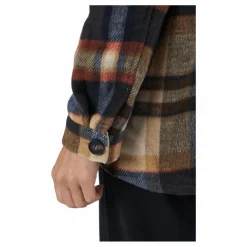 Only Onlmaci L/s Check Shacket Pnt Humus Flerfärgad