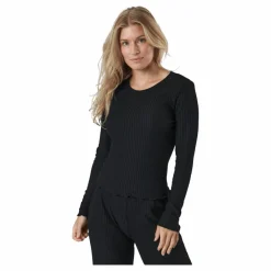 Onlnella L/s O-neck Rib Top No Black*Only New
