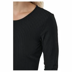 Onlnella L/s O-neck Rib Top No Black*Only New