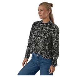 Onlnew Mallory  L/s Blouse Aop Whitecap Gray*Only Best