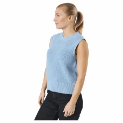 Only Onlparis Life Vest Knt Sky Blue Blå Online