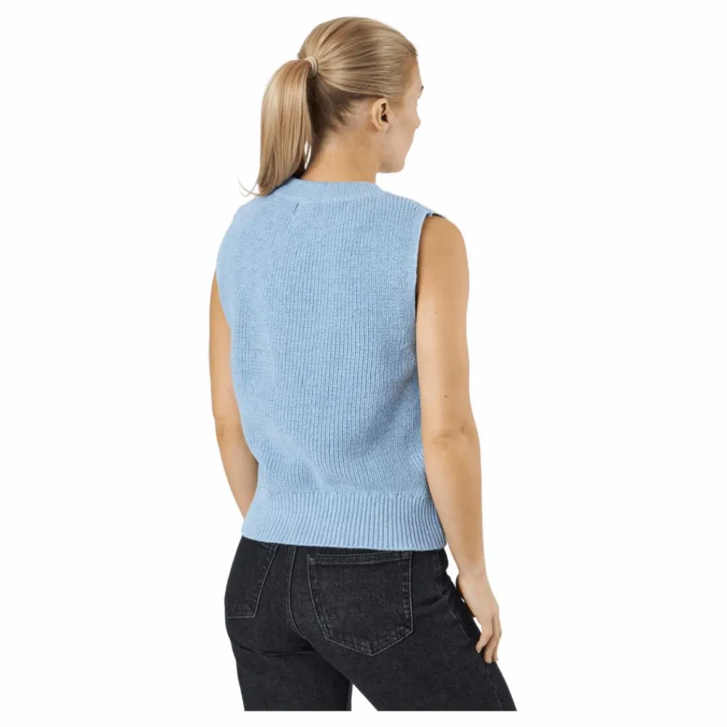 Only Onlparis Life Vest Knt Sky Blue Blå Online