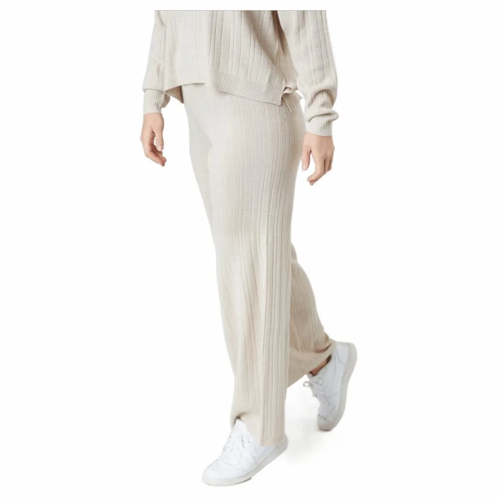 Only Onlshelly Pants Knt Moonbeam Vit