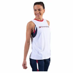 Open Back Tape Tank Top White*Tommy Hilfiger Sport Online