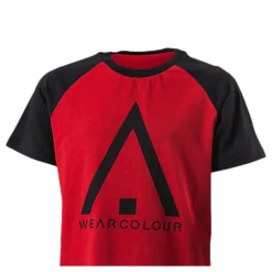 ColourWear Organic Rag Tee Youth Black/Red Svart och Röd New