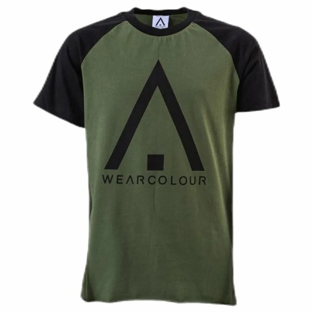 ColourWear Organic Rag Tee Youth Black/Green Svart och Grön Outlet