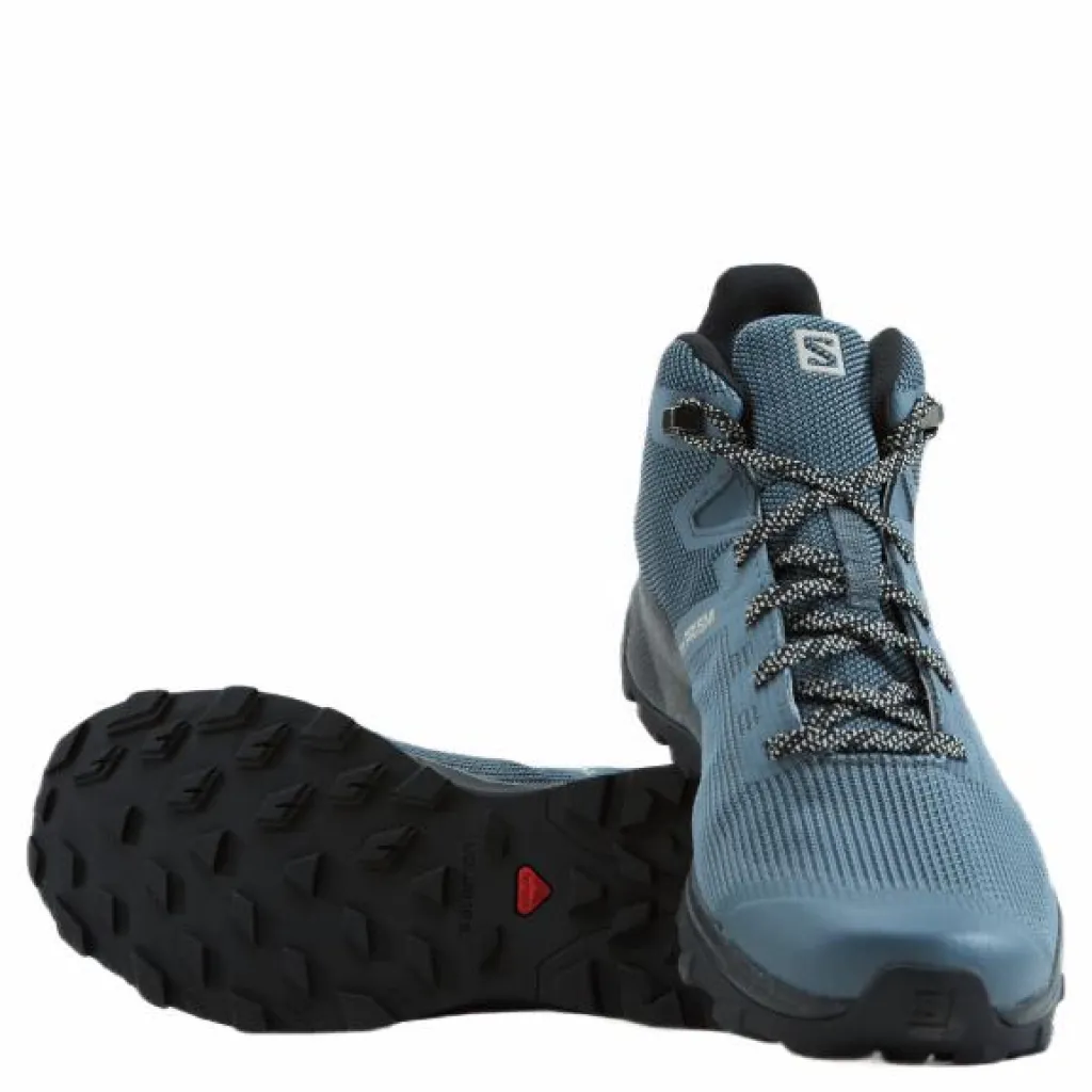 Salomon Outline Prism Mid Gtx W Stormy Weather/black/rainy Day Blå New