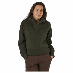 Casall Oversized Zip Hood Forest Green Grön New