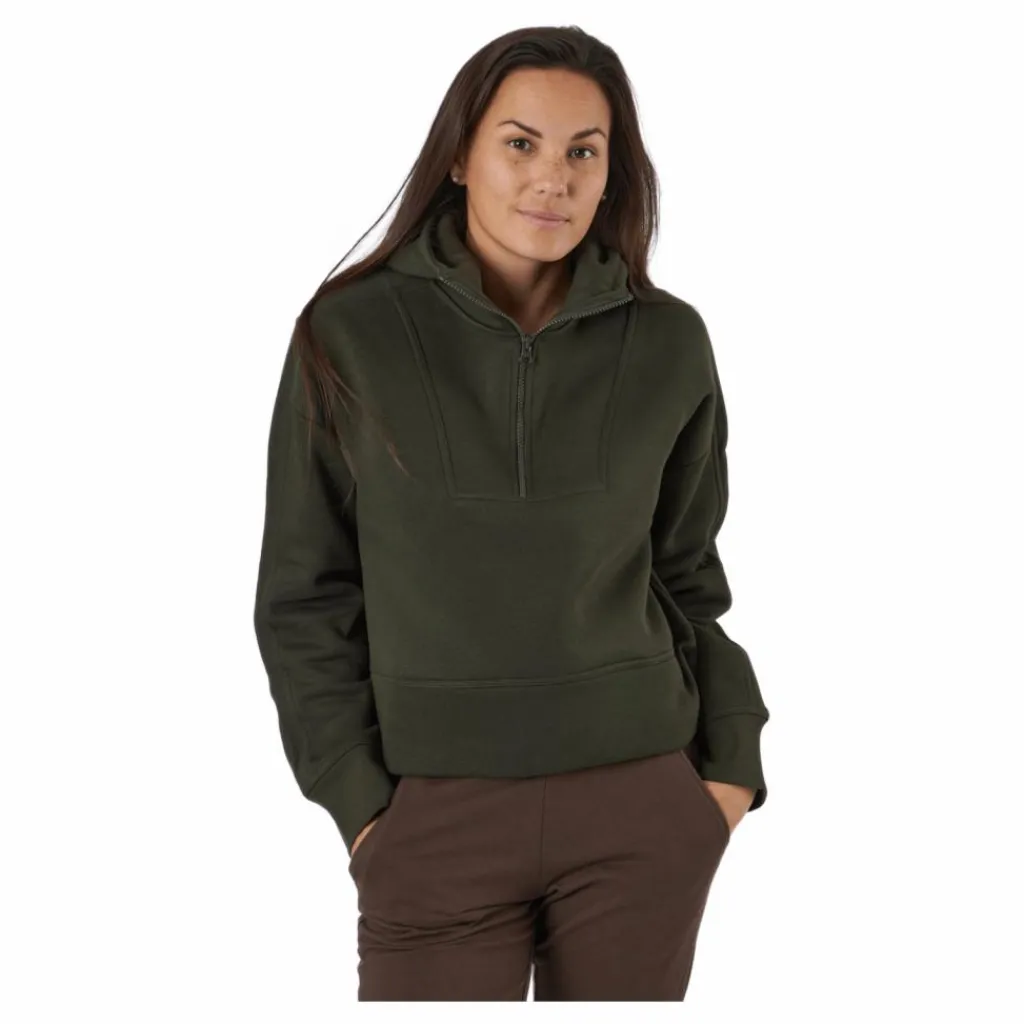 Casall Oversized Zip Hood Forest Green Grön New
