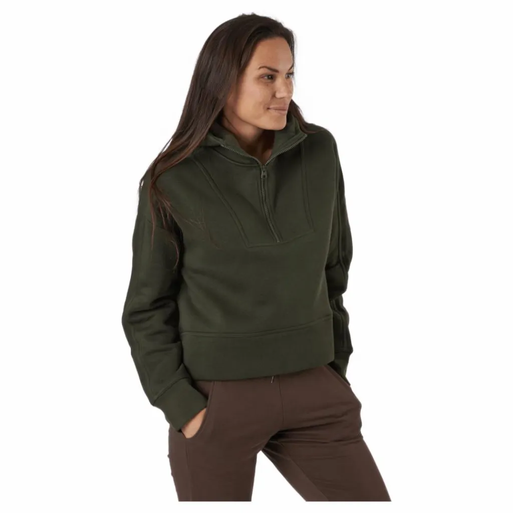 Casall Oversized Zip Hood Forest Green Grön New