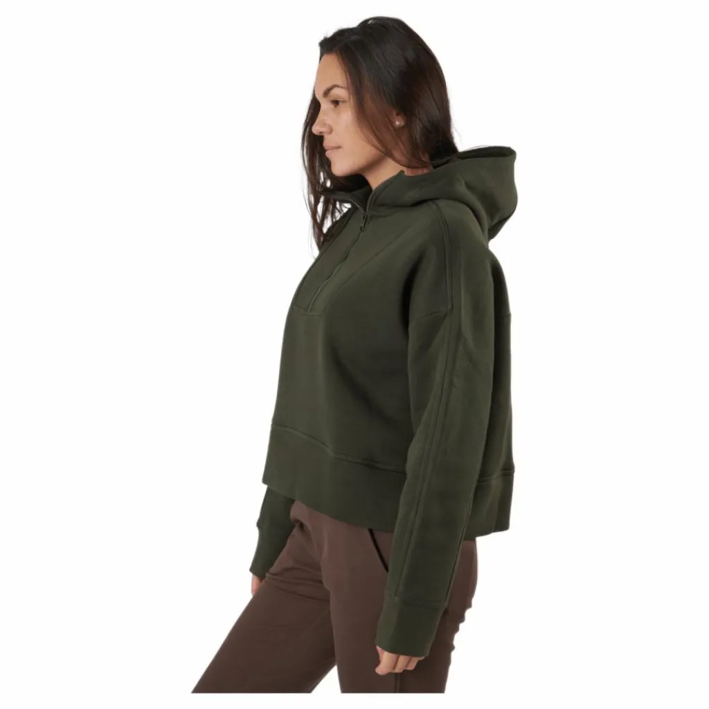 Casall Oversized Zip Hood Forest Green Grön New