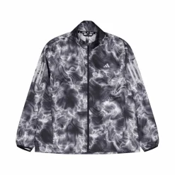 Own the Run Allover Print Hooded Running Windbreaker White*adidas Online