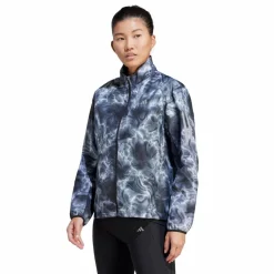 Own the Run Allover Print Hooded Running Windbreaker White*adidas Online