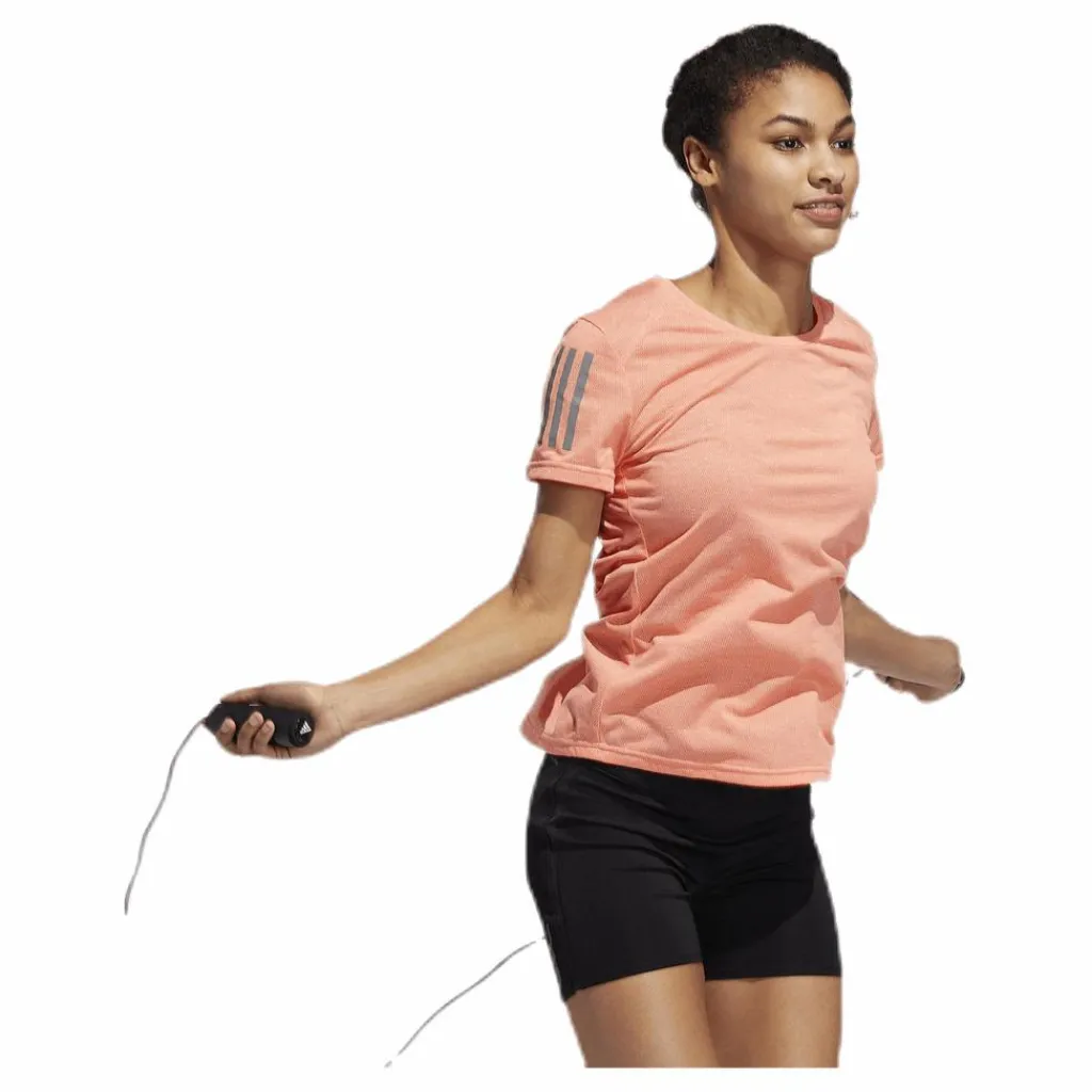 adidas Own the Run Tee Orange/Pink Rosa Hot