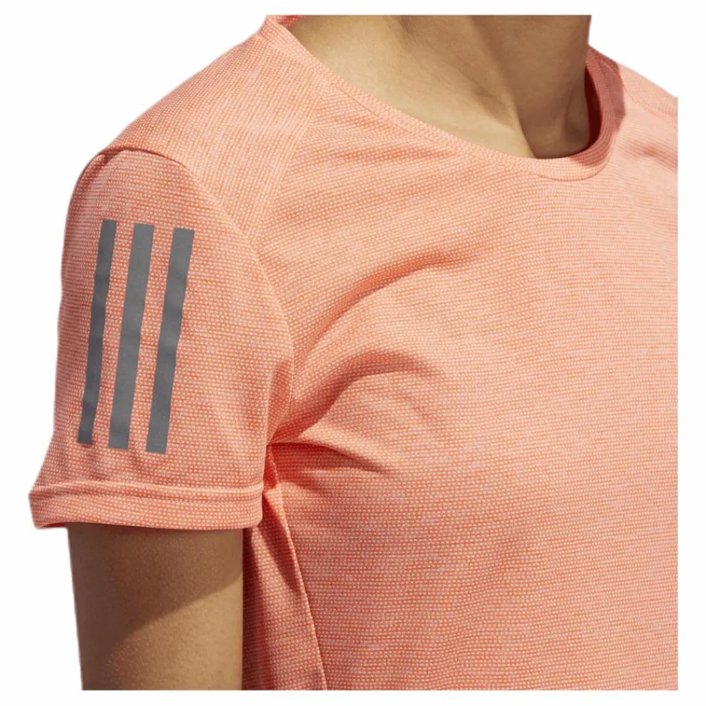 adidas Own the Run Tee Orange/Pink Rosa Hot