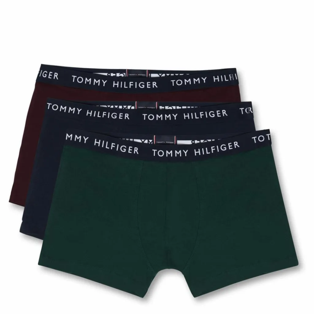 Tommy Hilfiger 3p Trunk 0uj - Des Skyhunterdeep Burg Röd, Blå och Grön Online