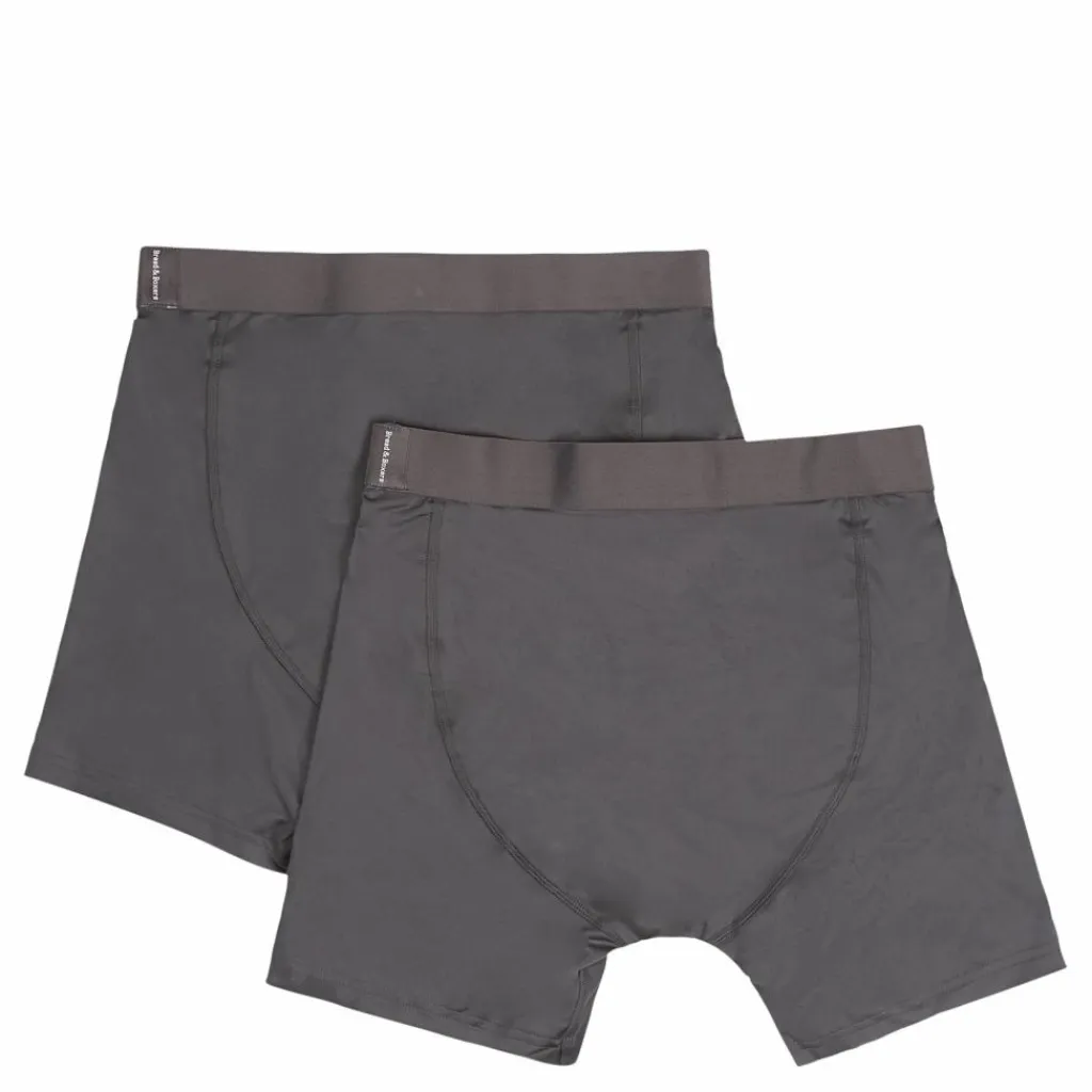 Bread & Boxers 2-pack Boxer Brief Active Iron Grå New