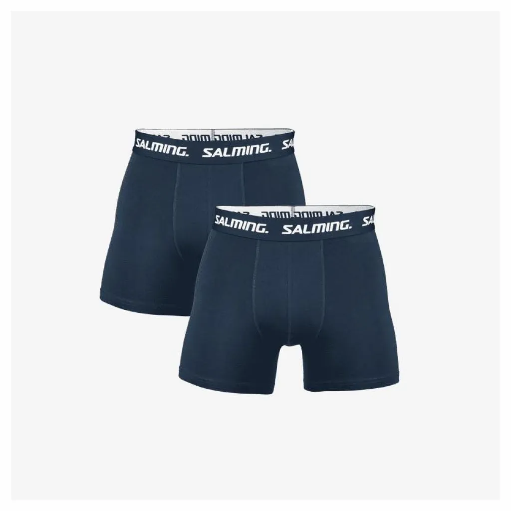 Salming 2-pack Cotton Boxer Navy Blå Discount