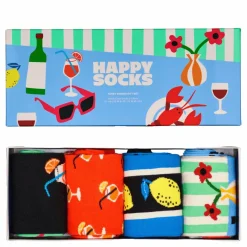 4-pack Fancy Dinner Socks Gift Light Blue*Happy Socks
