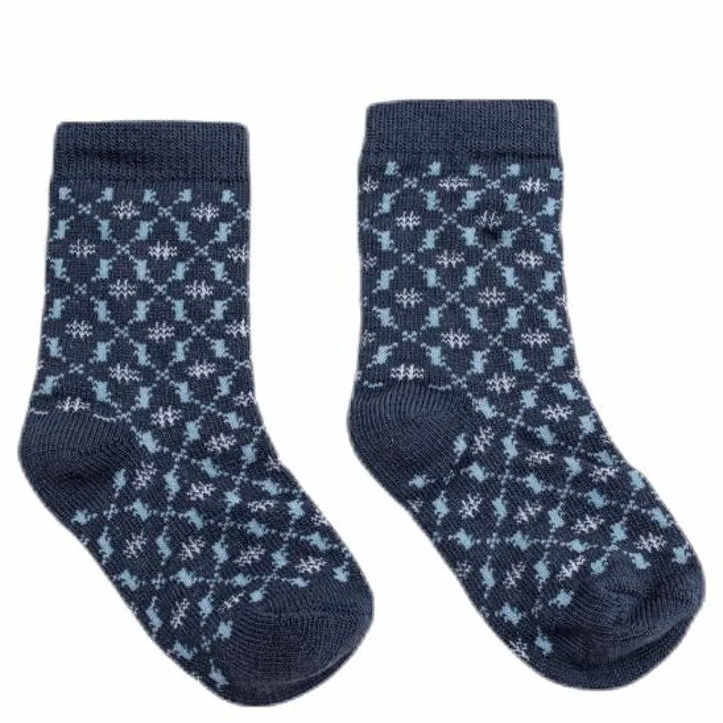 Name It 4-Pack Infant Wool Socks Blue Blå Sale