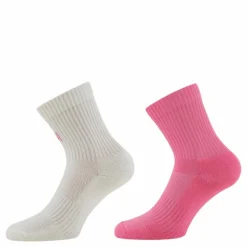 Norfolk 2-Pack Kids Basic Sport Socks - Alvin Pink/White Rosa och Vit Sale