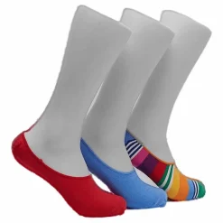 3-Pack Multi Stripe Liner Sock Blue*Happy Socks Clearance