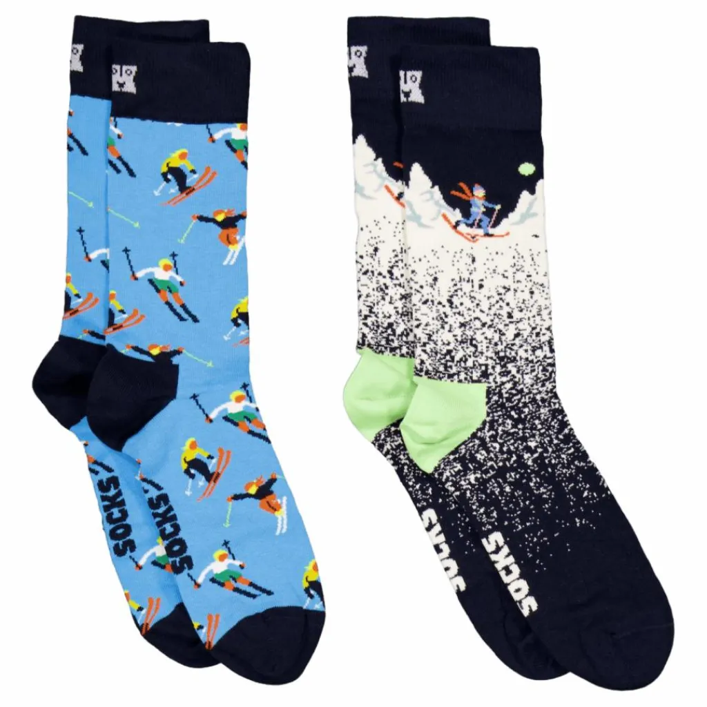2-pack Skiing Chalet Gift Set Brown*Happy Socks New