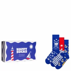 Happy Socks 3-pack Smooth Sailing Socks Gi Blue Blå Hot