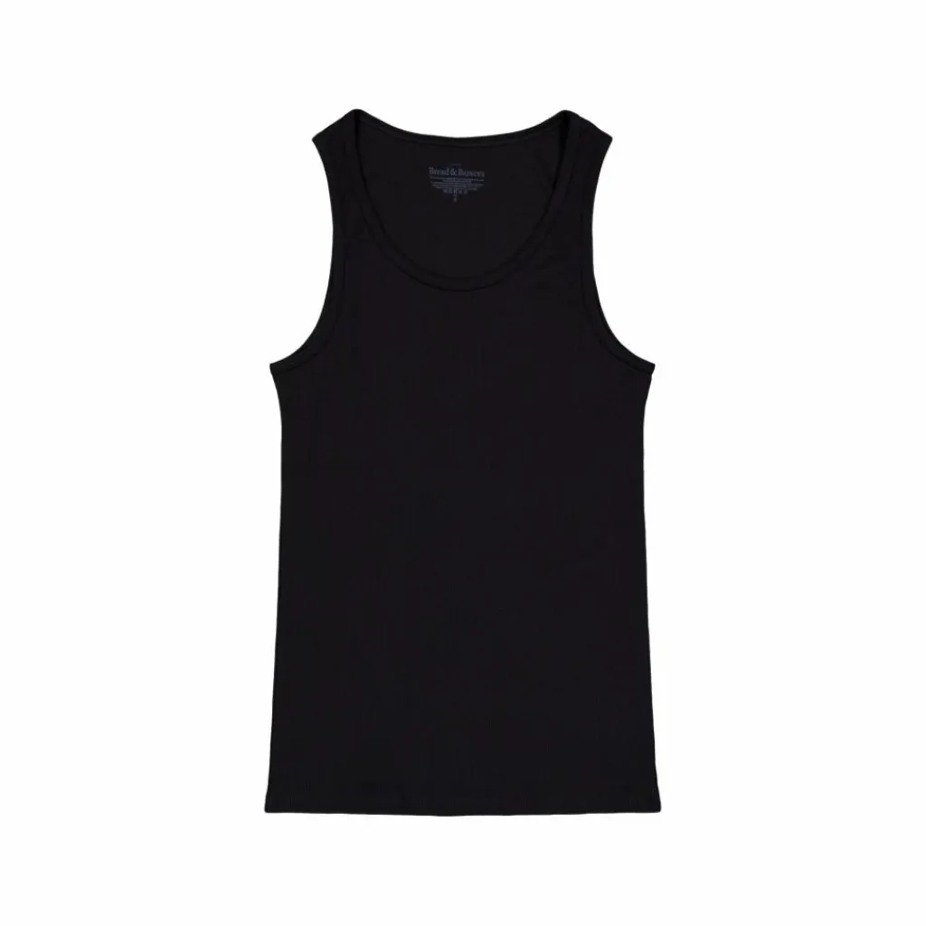 Bread & Boxers 2-pack Tank Ribbed Svart Hot