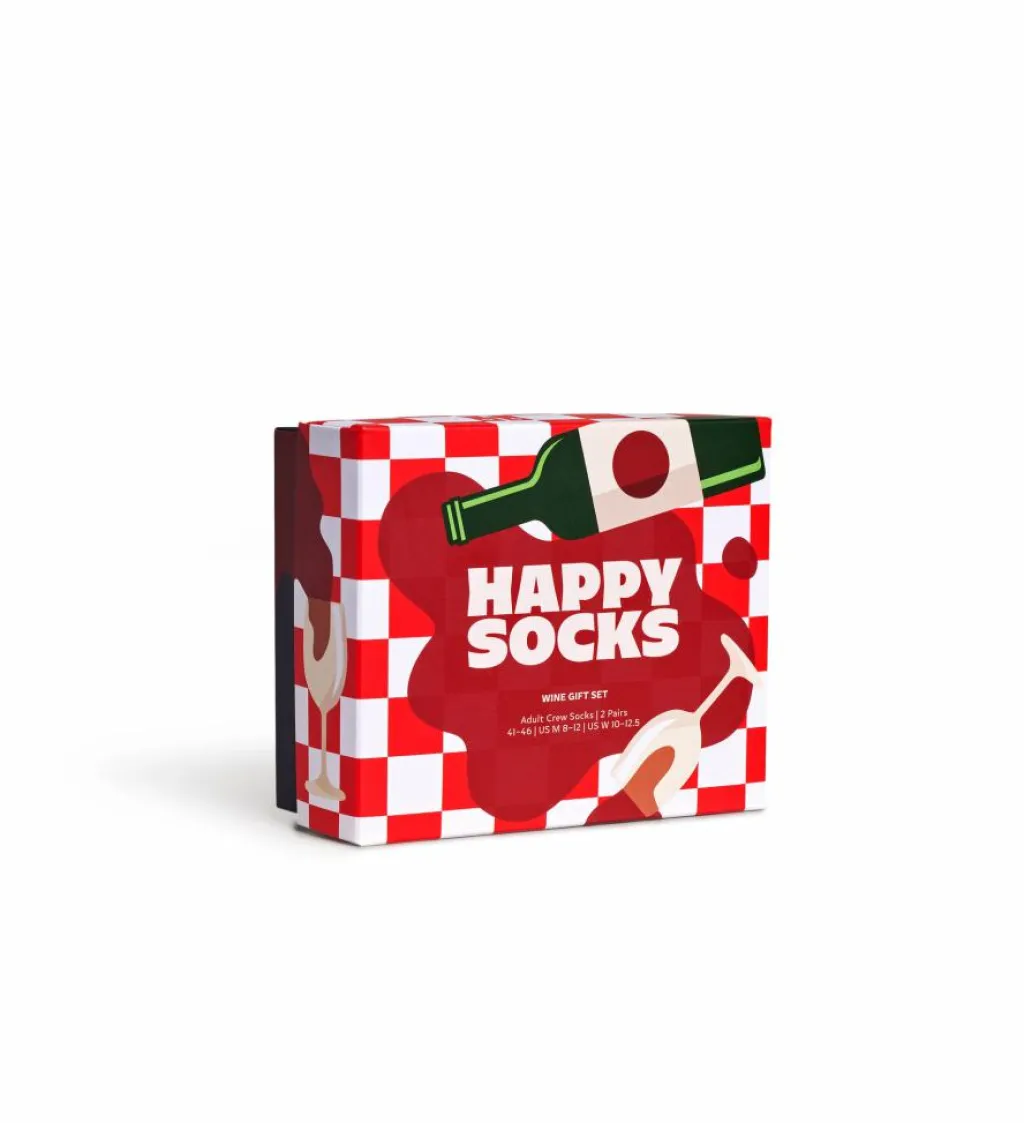 2-pack Wine Gift Set Blue*Happy Socks Discount