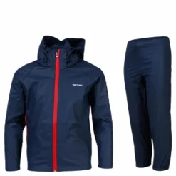Tretorn Packable Rain Set Youth Blue Blå Discount